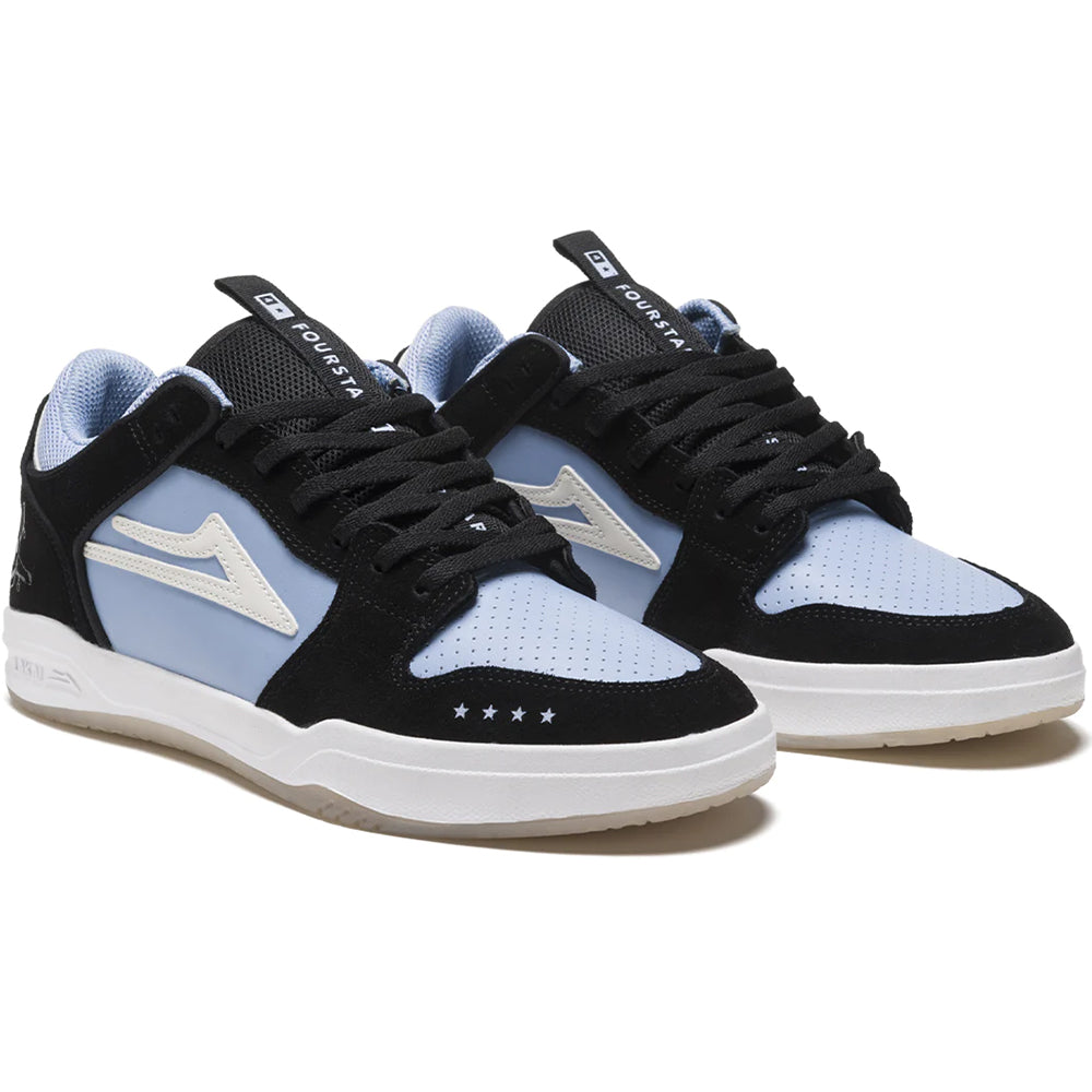 Lakai x Fourstar Telford Low Shoes Light Blue/Black Suede