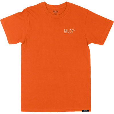Miles Logo Hit Tee safety orange