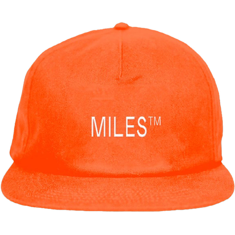 Miles Logo cap safety orange