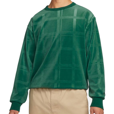 Nike SB Plaid Skate Crew noble green