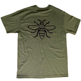 NOTE Bee Back T Shirt military green/black