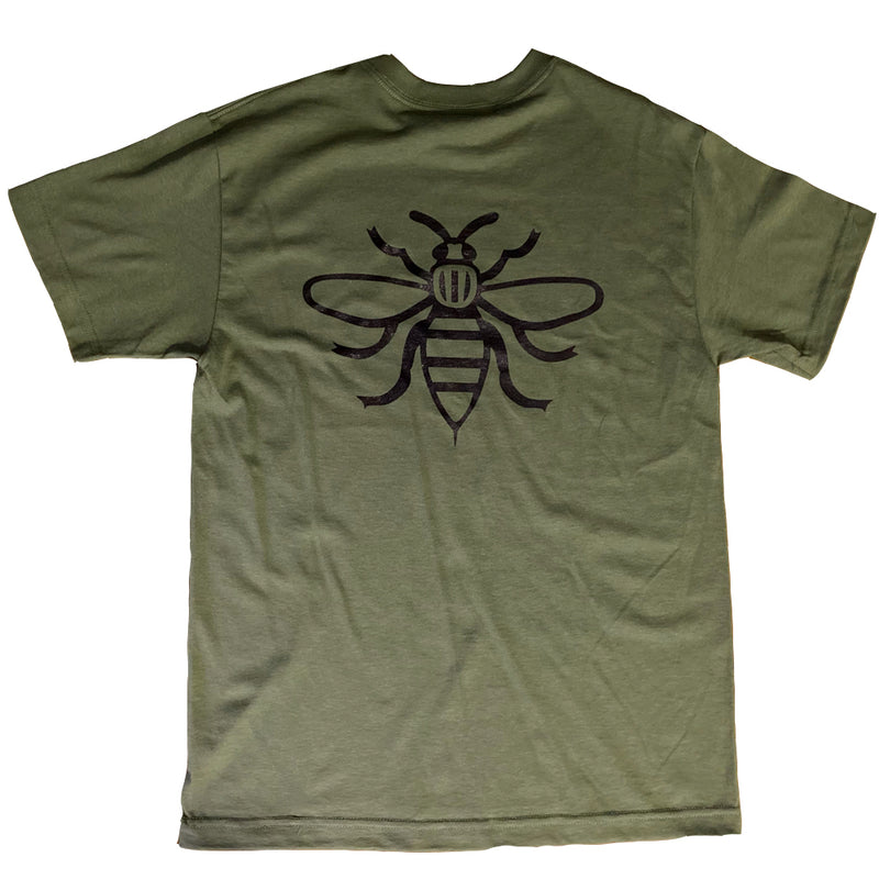 NOTE Bee Back T Shirt military green/black