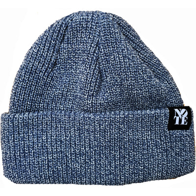 NOTE Platt Beanie blue/ecru