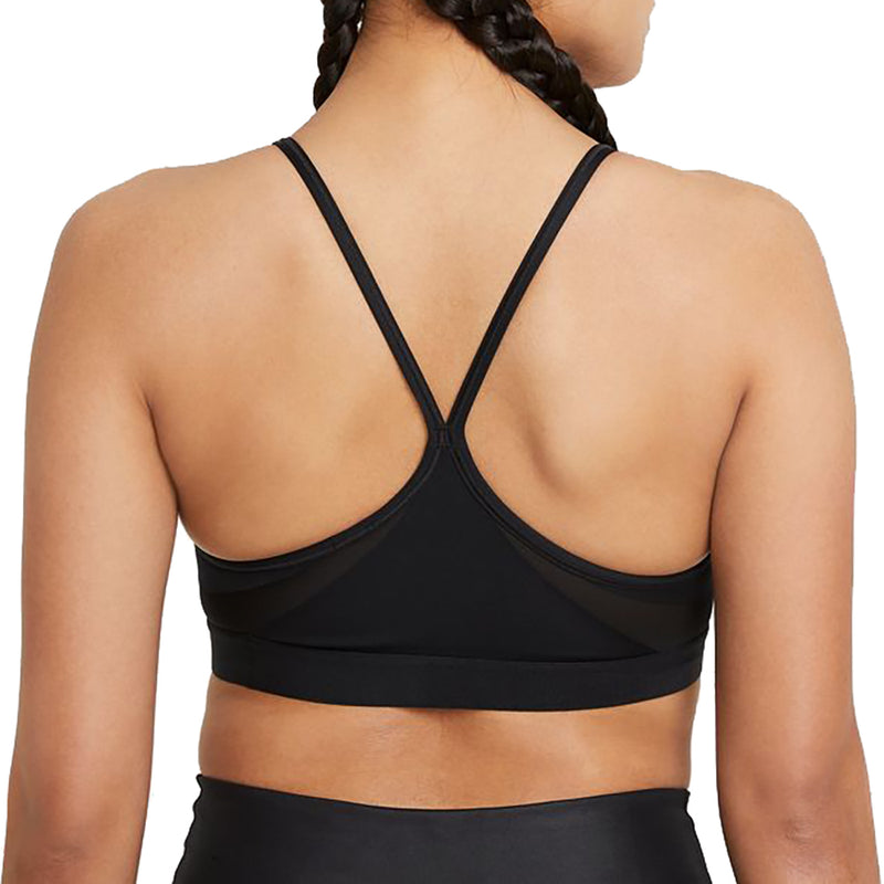 Nike Indy Women's Light-Support Padded V-Neck Sports Bra Black/Black/Black/White