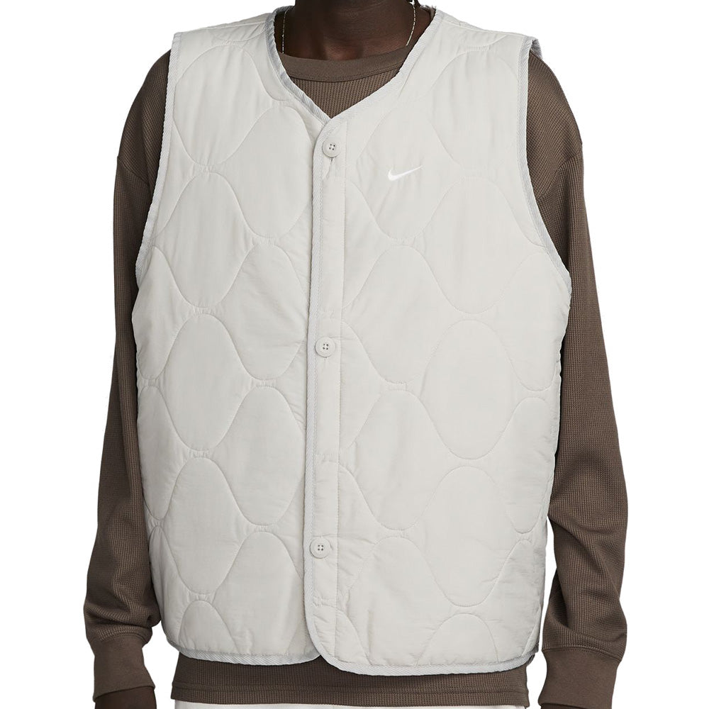 Nike Life Insulated Military Vest Light Iron Ore/White