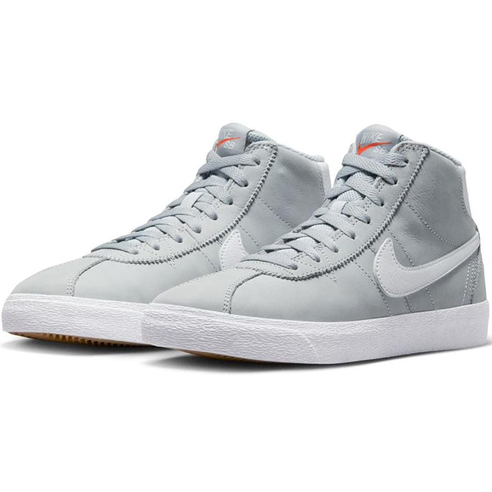 Nike SB Orange Label Bruin High ISO Shoes Wolf Grey/White-Wolf Grey