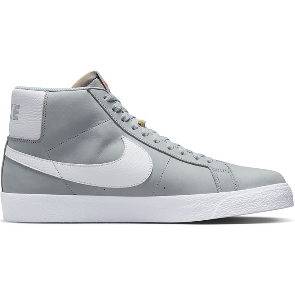 Nike SB Orange Label Zoom Blazer Mid ISO Shoes Wolf Grey/White-Wolf Grey