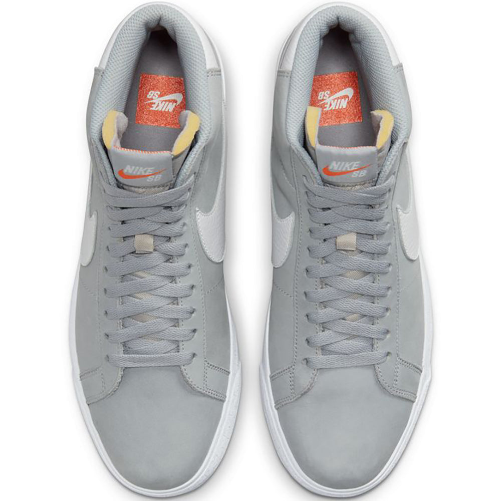 Nike SB Orange Label Zoom Blazer Mid ISO Shoes Wolf Grey/White-Wolf Grey