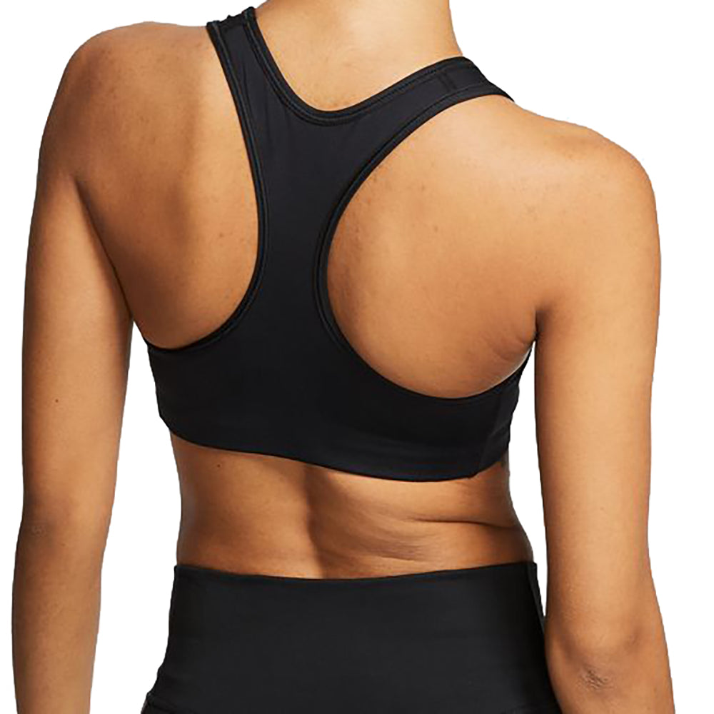 Nike Swoosh Women's Medium-Support Non-Padded Sports Bra Black/White/White