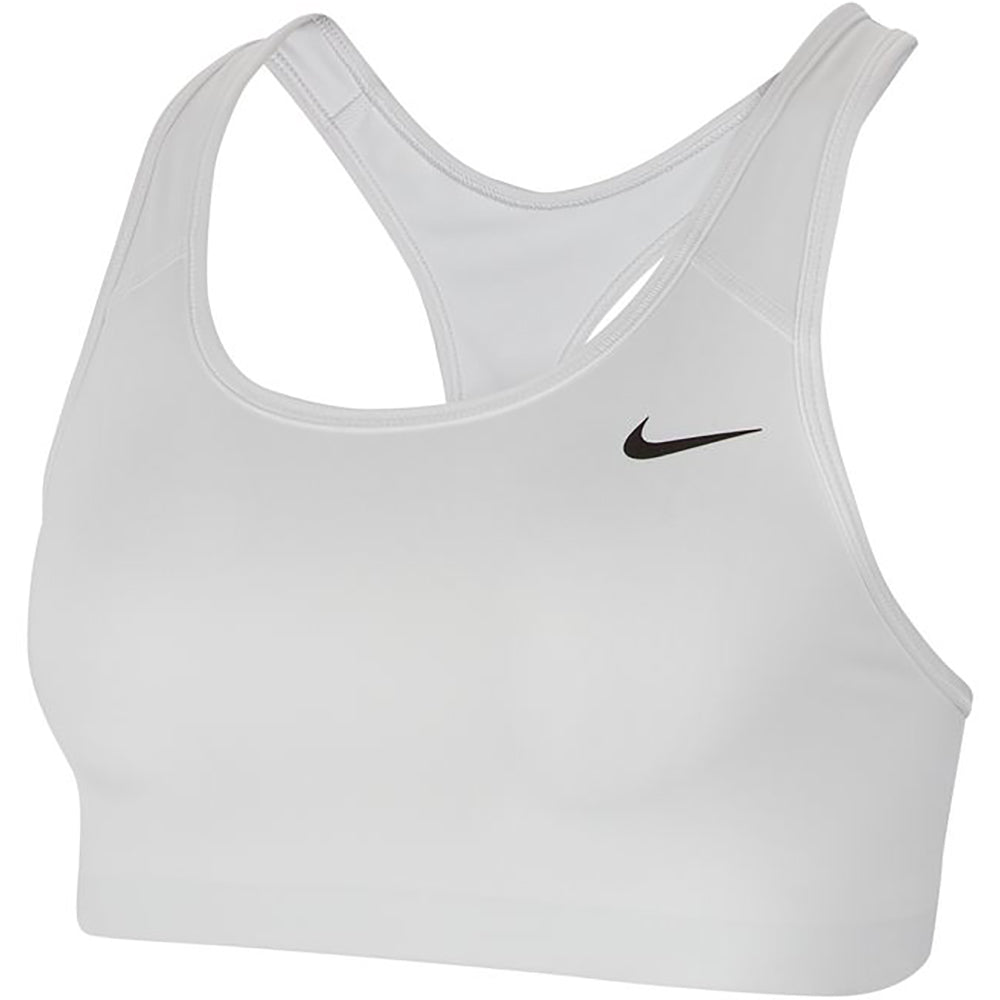 Nike Swoosh Women's Medium-Support Non-Padded Sports Bra White/Black