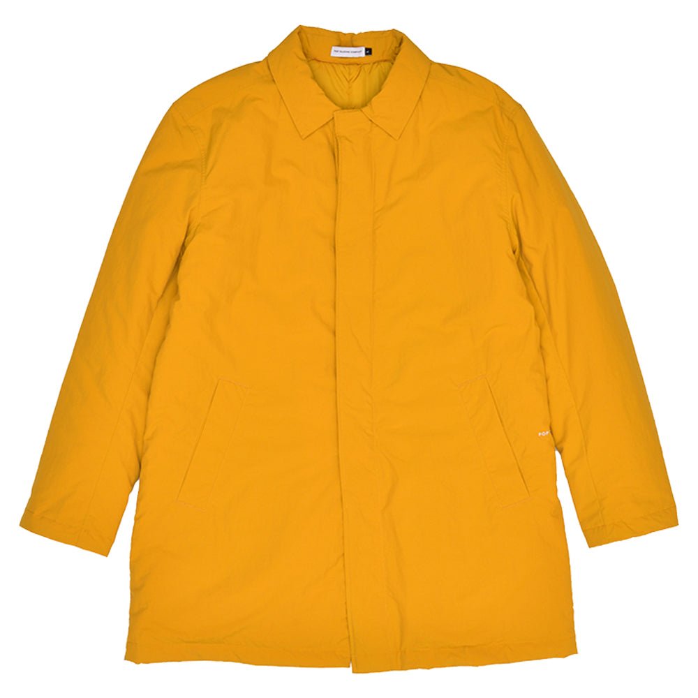 Pop Trading Company Padded Trench Coat Jacket spruce yellow