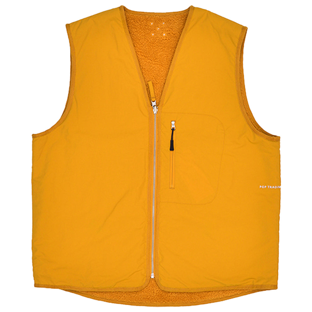 Pop Trading Company Harold Reversible Vest spruce yellow