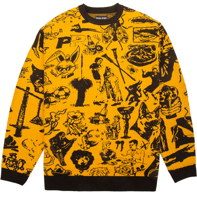 Pass~Port 11 Years Inside The Portal Knitted Sweater Gold