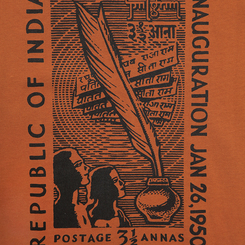 Piilgrim Postage T shirt roasted orange