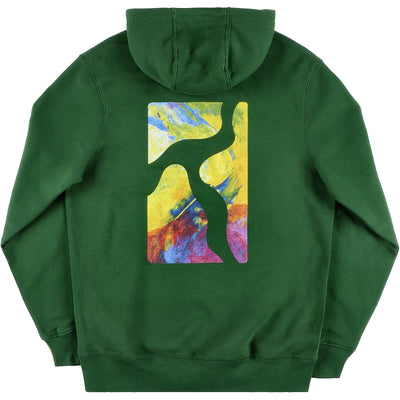 Poetic Collective Logo Cut Out Hoodie Bottle Green