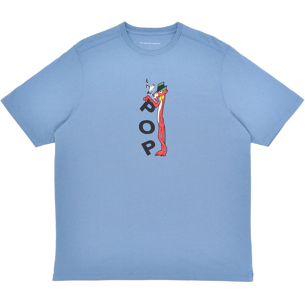 Pop Trading Company Cool Cat T Shirt Blue Shadow