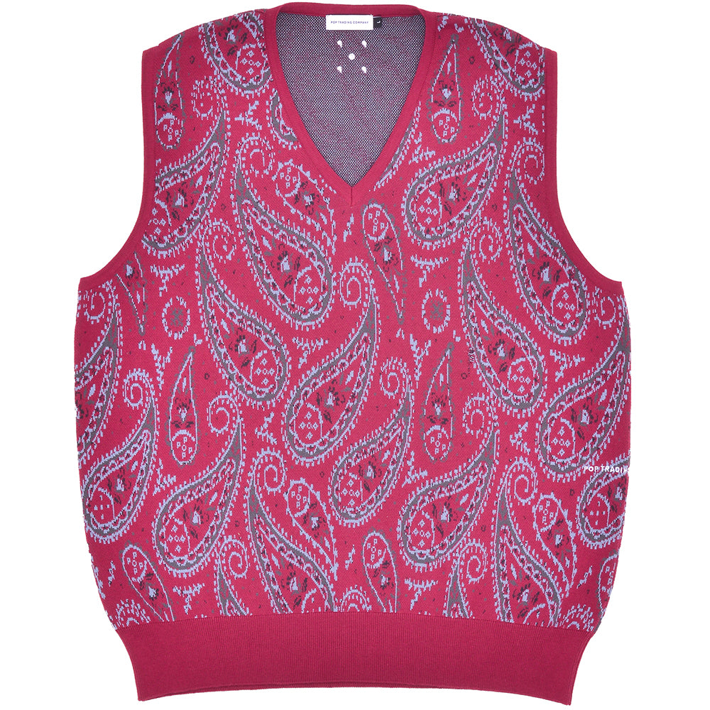 Pop Trading Company Knitted Spencer Raspberry