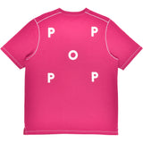 Pop Trading Company Logo T Shirt Raspberry