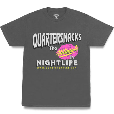 Quartersnacks Nightlife Tee Charcoal
