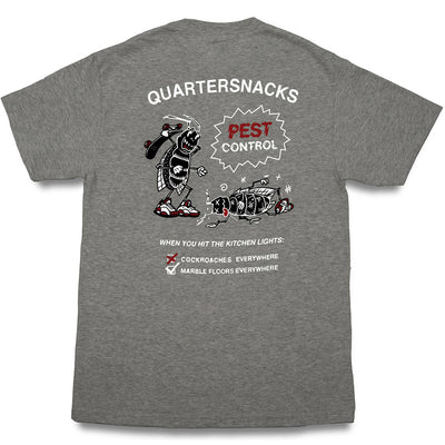 Quartersnacks Pest Control Tee heather grey