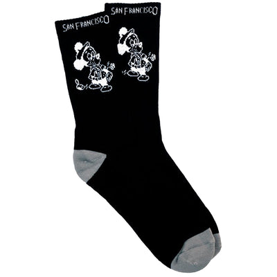 Snack Seein' The Sights Socks black/white