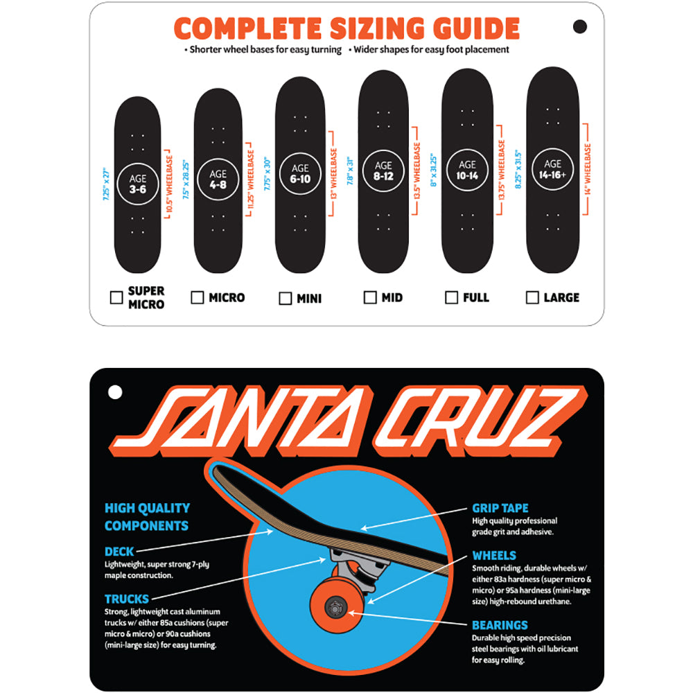 Santa Cruz Screaming Hand Mid Complete Skateboard 7.8"