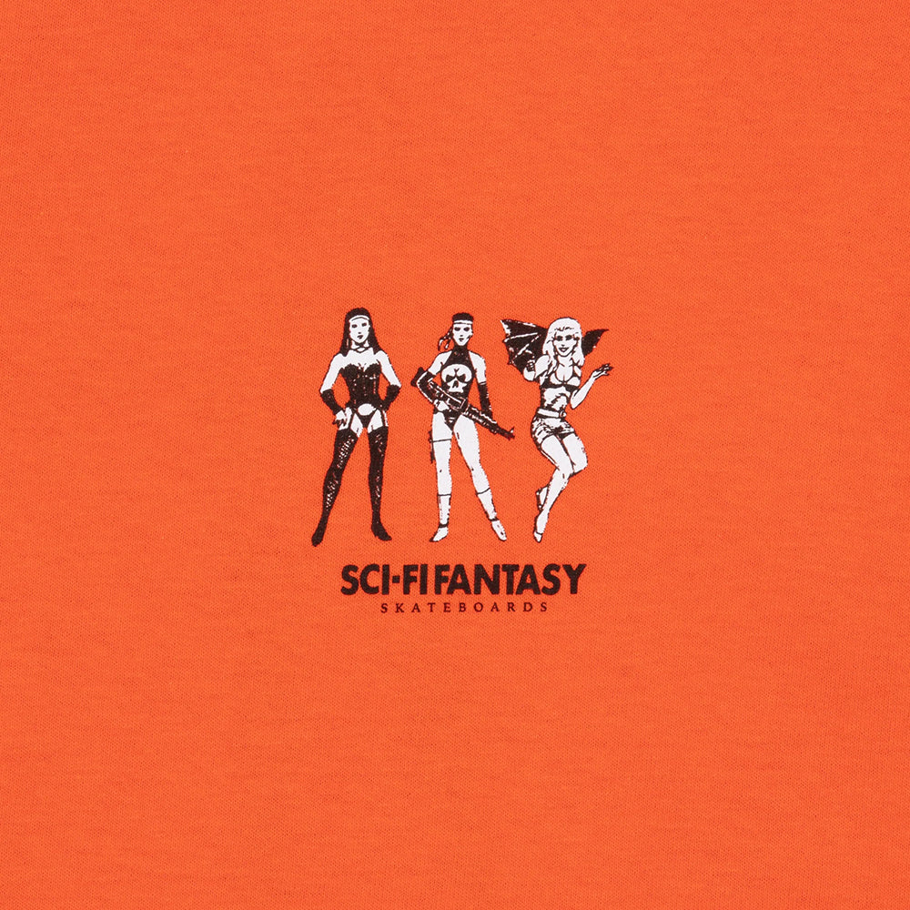 Sci-Fi Fantasy Macho Girls Tee Orange
