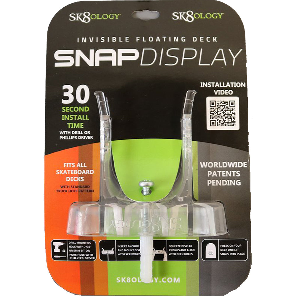 Sk8ology Invisible Floating Skateboard Deck Snap Display