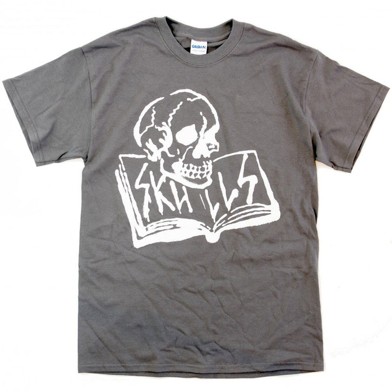 Skulls OG Stencil Logo T shirt charcoal