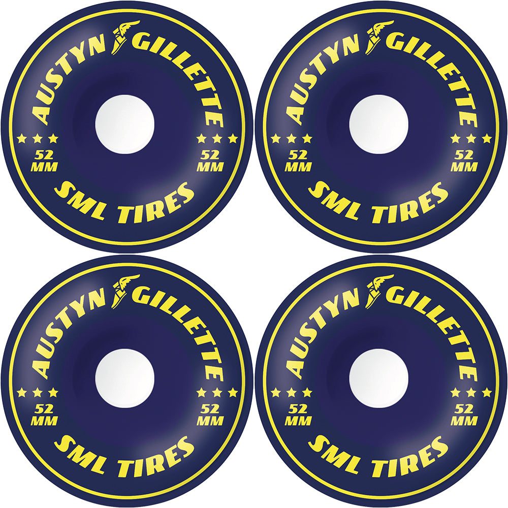 Sml Austyn Gillette Street Tires V-Cut XL Skateboard Wheels Navy 52mm