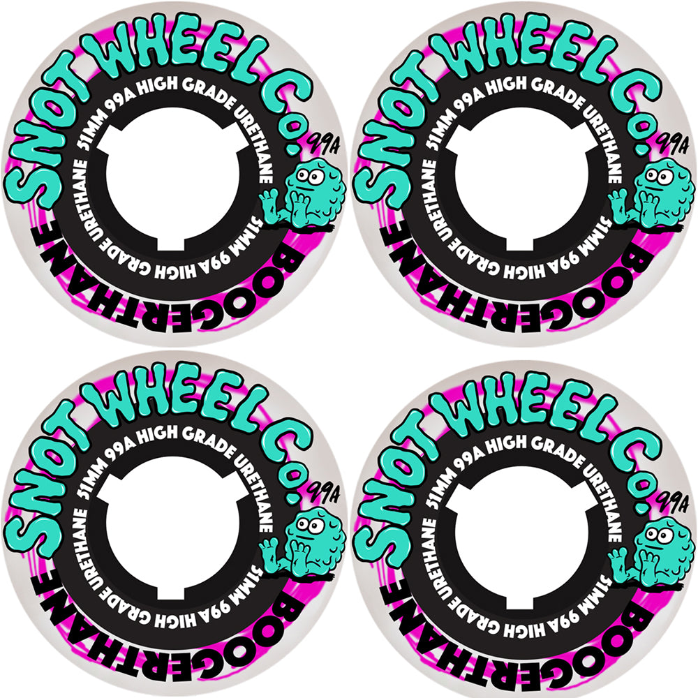 Snot Boogerthane Team 51 Skateboard Wheels pink swirl 51mm
