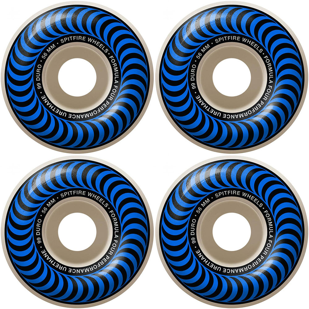 Spitfire Formula Four Classics 99du Blue Skateboard Wheels 56mm