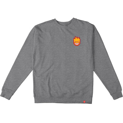 Spitfire Lil Bighead Fill Crew Grey Heather/Red/Gold/White