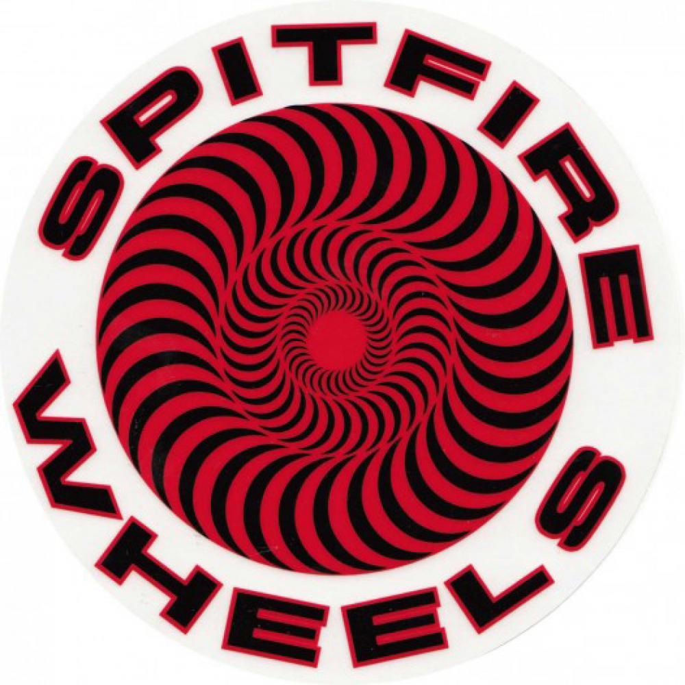 Spitfire Swirl Sticker Large red