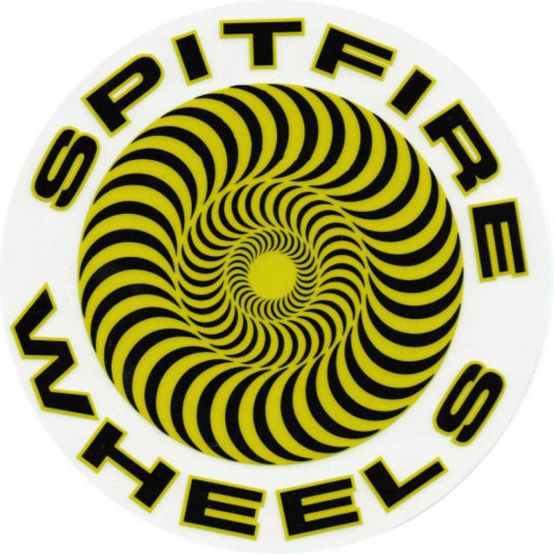 Spitfire Swirl Sticker Large yellow