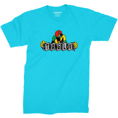 StrangeLove Rag Doll Logo T shirt Lagoon Blue