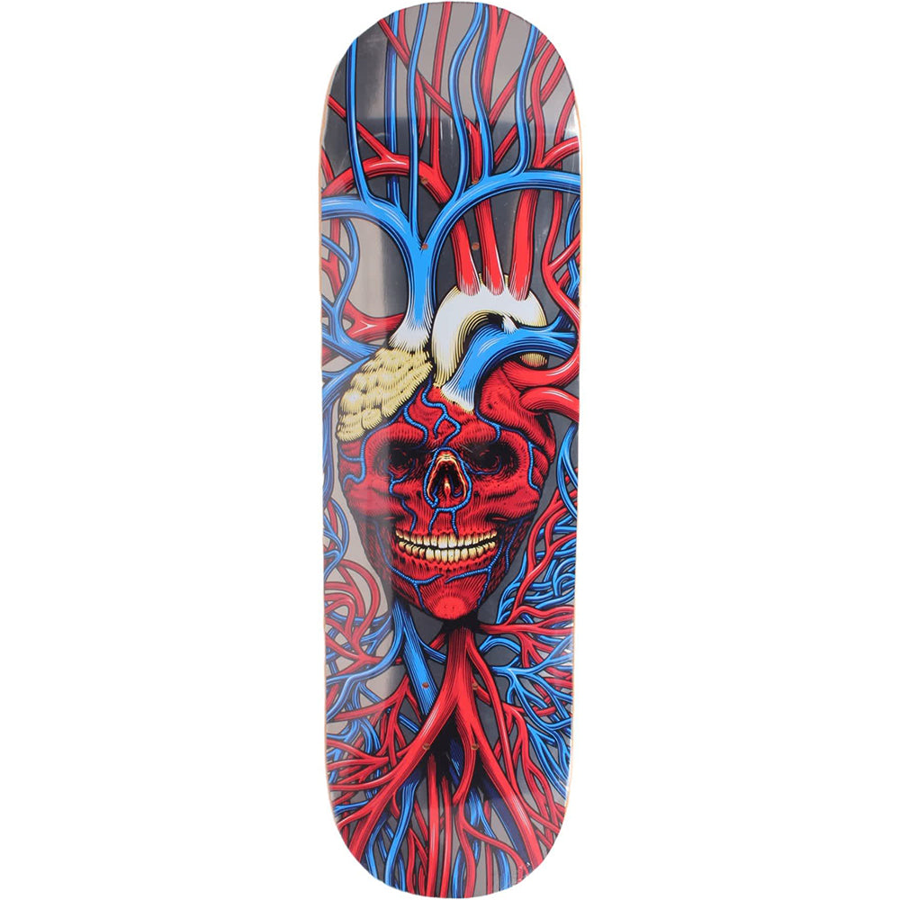 StrangeLove Sean Cliver Heart Skull Skateboard Deck 8.375"