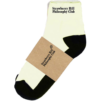 Strawberry Hill Philosophy Club Embroidered Hiking Sock White