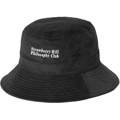 Strawberry Hill Philosophy Club Logo Corduroy Bucket Hat Black