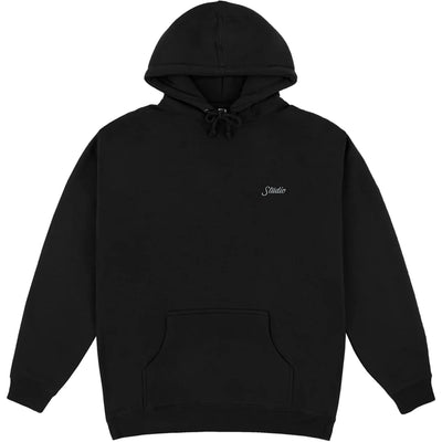 Studio Small Script Hoodie Black