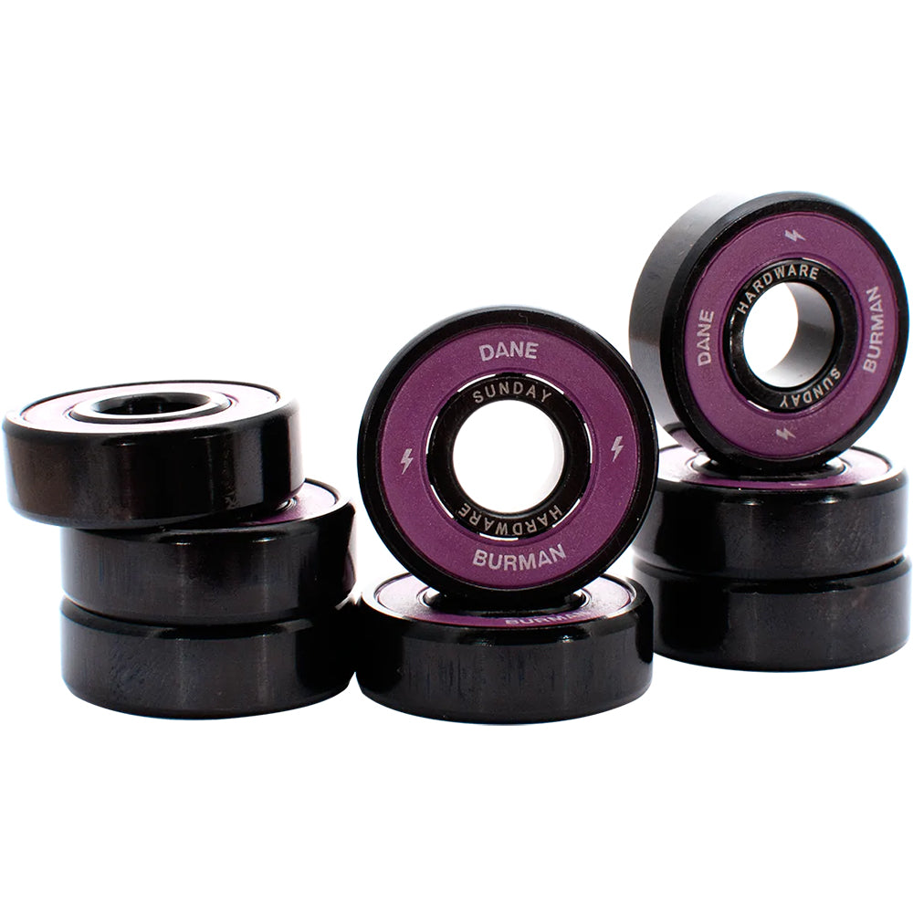 Sunday Hardware Dane Burman Pro Rated Skateboard Bearings