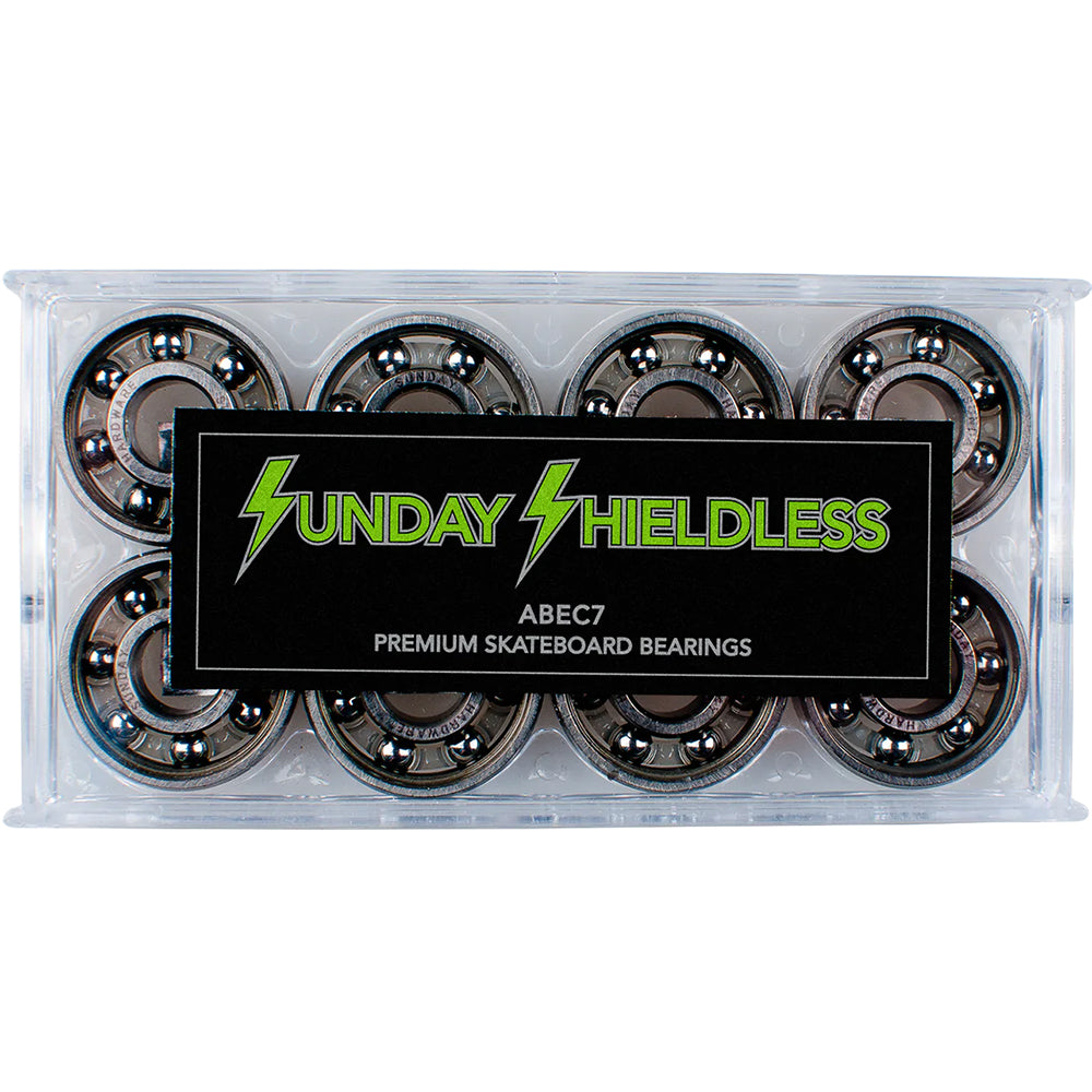 Sunday Hardware Shieldless Abec 7 Skateboard Bearings