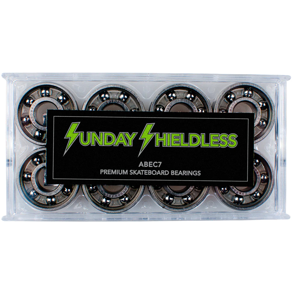 Sunday Hardware Shieldless Abec 7 Skateboard Bearings