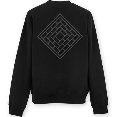 The National Skateboard Co Tonal Logo Crewneck Black
