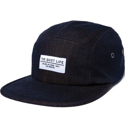 The Quiet Life Overdyed Denim 5 Panel Camper Hat