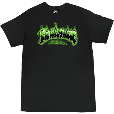 Thrasher Airbrush T shirt Black/Green