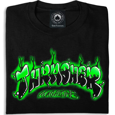 Thrasher Airbrush T shirt Black/Green