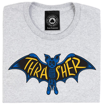 Thrasher Bat T Shirt Ash