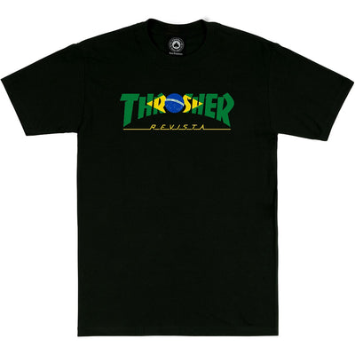 Thrasher Brazil Revista T Shirt Black