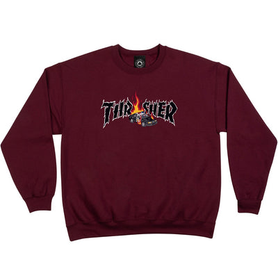 Thrasher Cop Car Crewneck Maroon